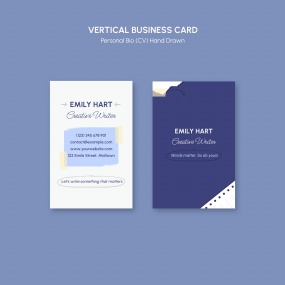 极简风格配色个人商务名片设计